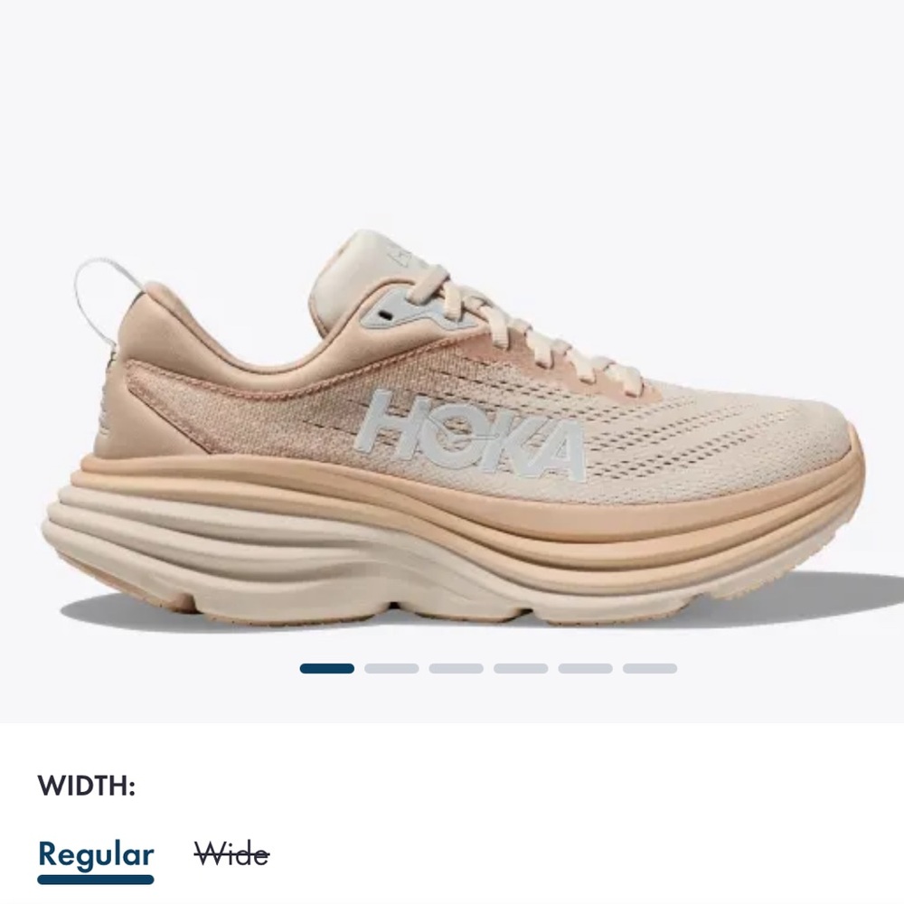 Hoka Tan Athletic Shoes with Breathable Mesh and Cushioned Midsole